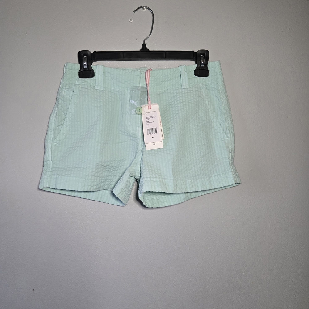 Vineyard Vines Light‎ Green Seersucker Women's Shorts ~Size 0 ~ NWT